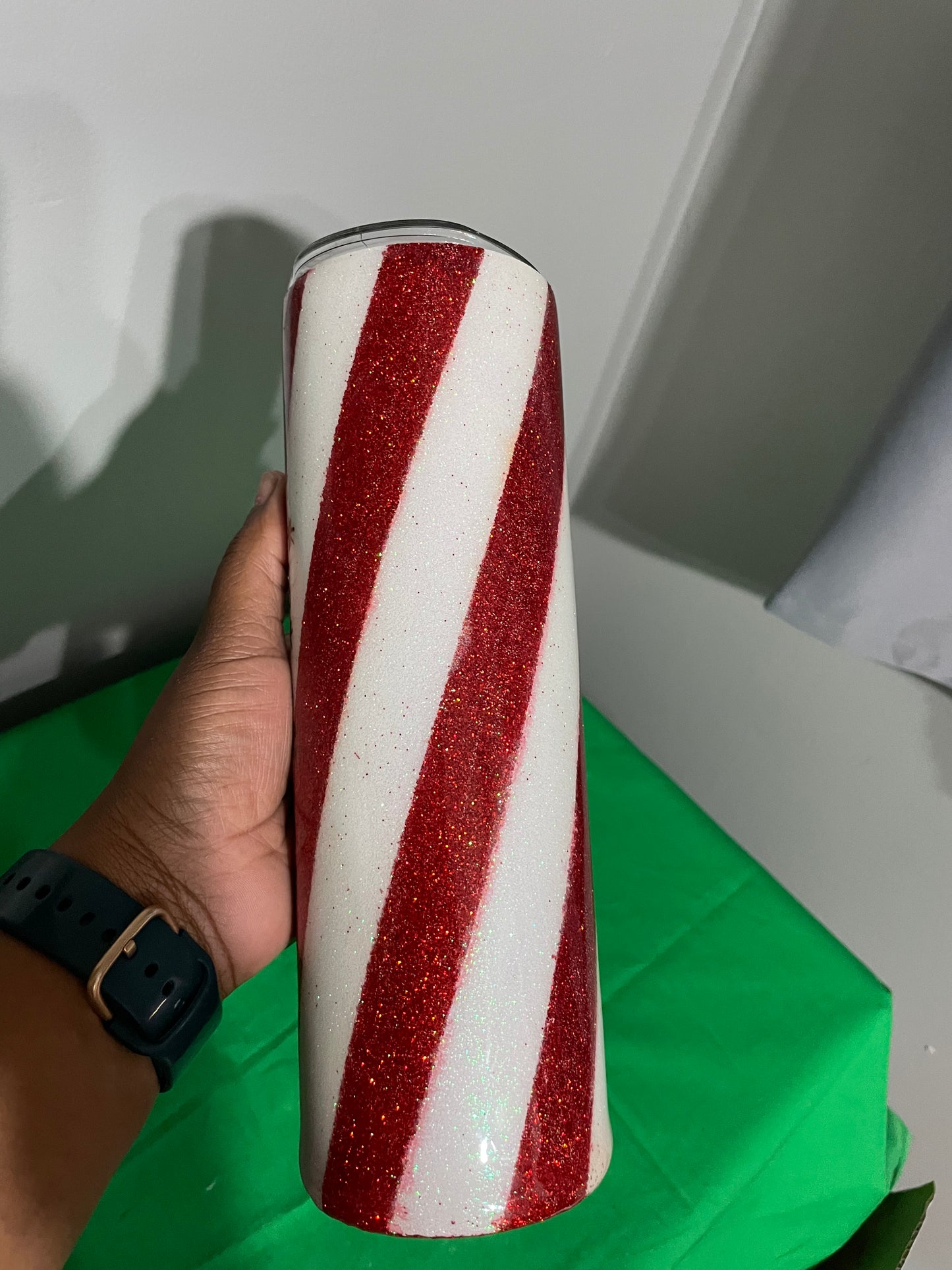 Candy Cane 30 oz Stainless Steel Tumbler