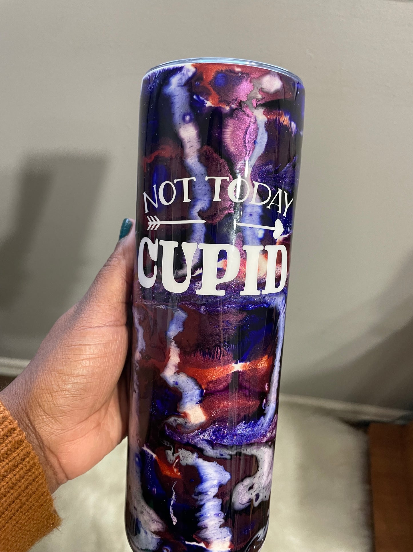 Not Today Cupid - 30 oz Tumbler Marble Swirl